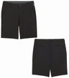 Puma 101 Solid Mens Golf Shorts with  9" inseam in Puma Black - front & back views