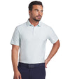 Puma AP Tipped Jacquard Mens Golf Polo in Peaceful Blue - partial model front