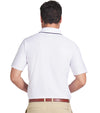 Puma AP Tipped Jacquard Mens Golf Polo in White Glow - partial model back view