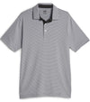 Puma Mens MATTR Bay Golf Polo Front in Ash Gray / Puma Black with simple thin stripes in different colors and contrast button placket lining at the collar.