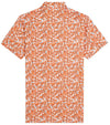 Puma Mens MATTR Lillie Golf Polo shirt back in White Glow / Rickie Orange with a little lilies all-over floral print.