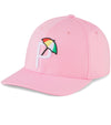 Puma Palmer P Golf Cap 3quarter view in Bl Pale Pink / White Glow