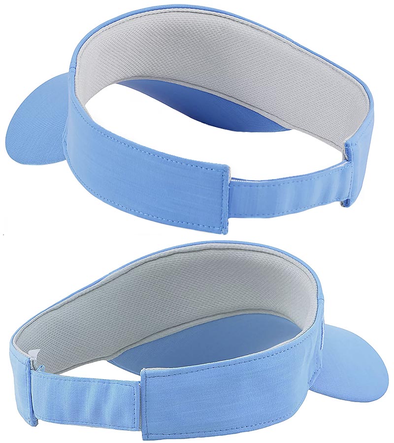 Puma Womens Sport P Golf Visor in Blue Skies - two back views