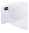 Puma Womens Sport P Golf Visor in white closeup of logo