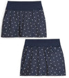 Puma Volition Dancing Stars Golf Skirt  in Deep Navy - front & back views
