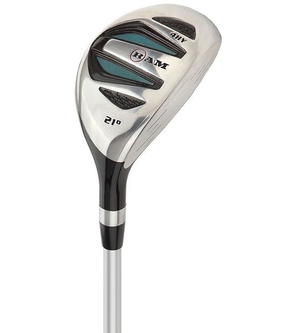 Ram Golf EZ3 Ladies Golf Clubs Set- Hybrid in black with teal accents/details