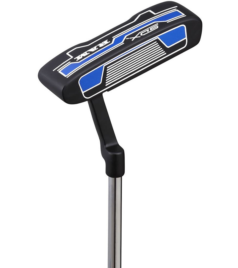 Ram Golf SDX Mens Golf Clubs Set  - blade putter in black with blue & white details/accents