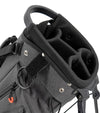 Stix Stand Golf Bag in dark charcoal with closeup of top club divider