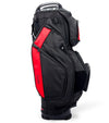 Sunday Golf The Big Rig Golf Cart Bag in Blackjack - black with red details - side view