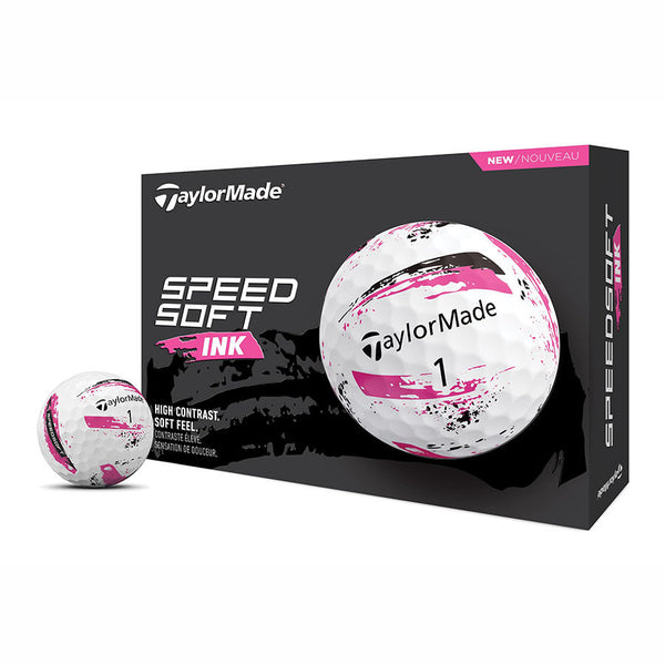 TaylorMade Speedsoft Ink Pink Golf Balls - One Doz