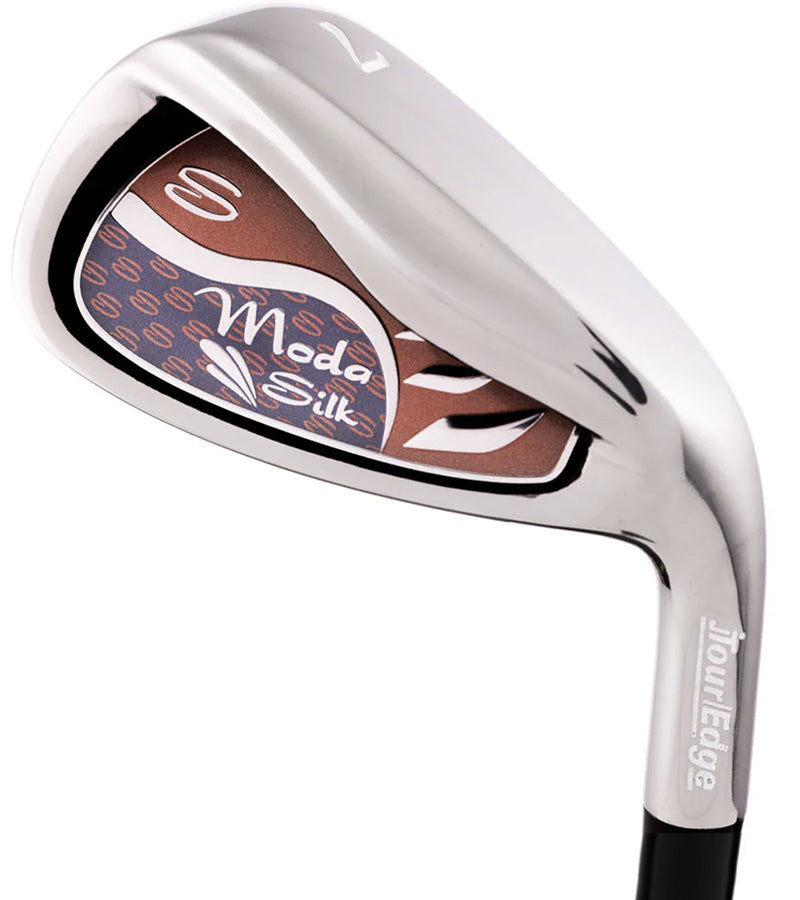 #7 Iron from the Tour Edge Moda Silk Womens Complete Golf Set in Black/Rose Gold 