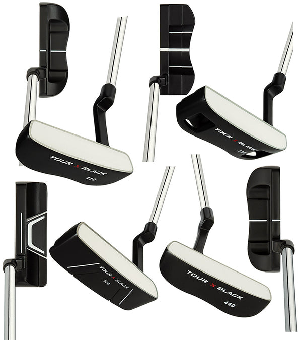 Tour X Black Blade Putter  - 4 options 110, 330, 440, 550- showing 2 views of each