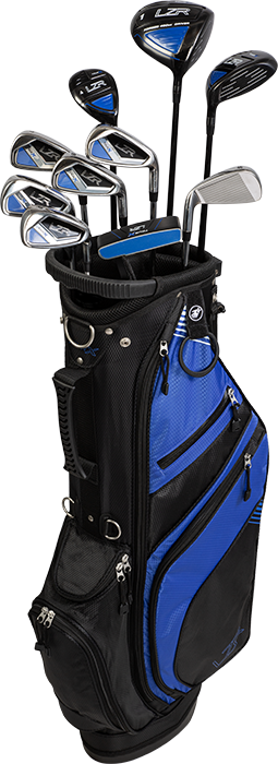 Tour X LZR Mens Complete 10 Club Golf Set Blue - Stand/Carry bag