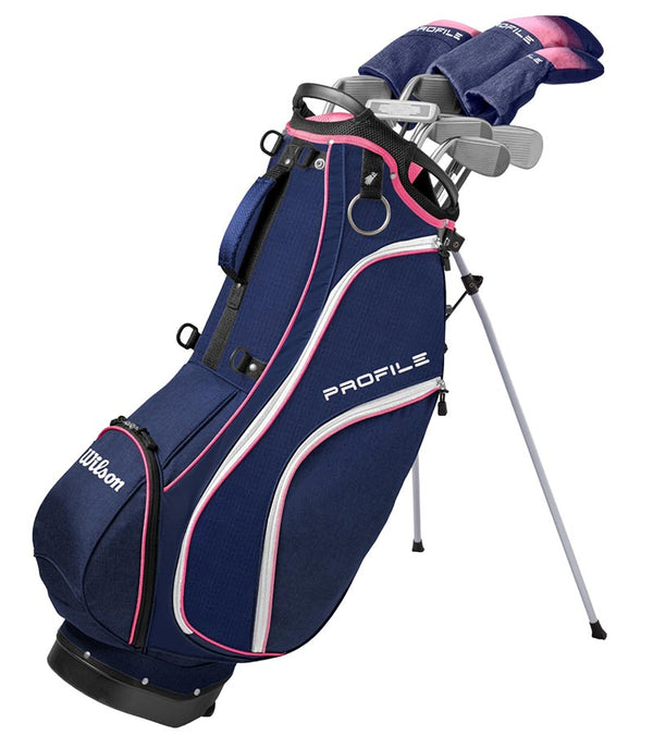 Wilson Profile Women's Complete Golf Set-stand bag with  clubs in Navy / Rose Gold / Silver