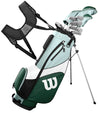 Wilson Womens Profile SGI Complete Set - Stand Bag with legs extended, carrying harness and headcovers on some clubs