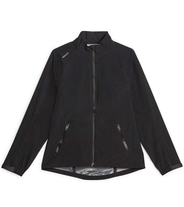 Puma DRYLBL Women's Rain Golf Jacket in black -  front view