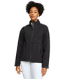 Puma DRYLBL Women's Rain Golf Jacket in black -  model front view