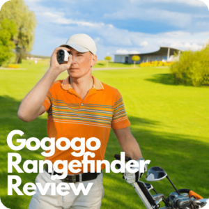 golfer using gogogo rangefinder