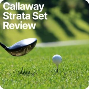 callaway strata set with driver close to golf ball