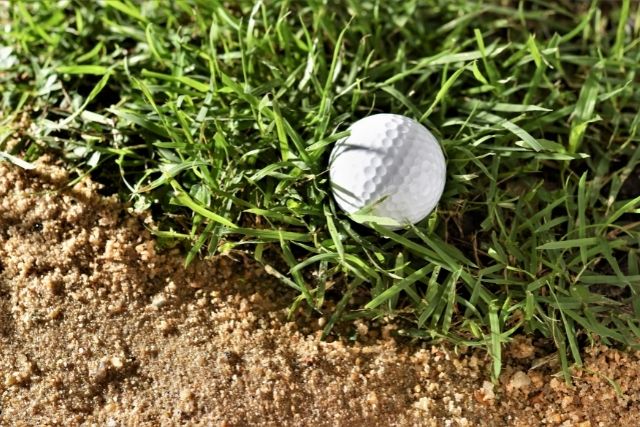 Titleist velocity golf ball near bunker