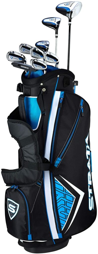 callaway strata 14 piece set with black and blue bag