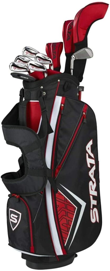 Callaway strata 14 piece set with red and black bag