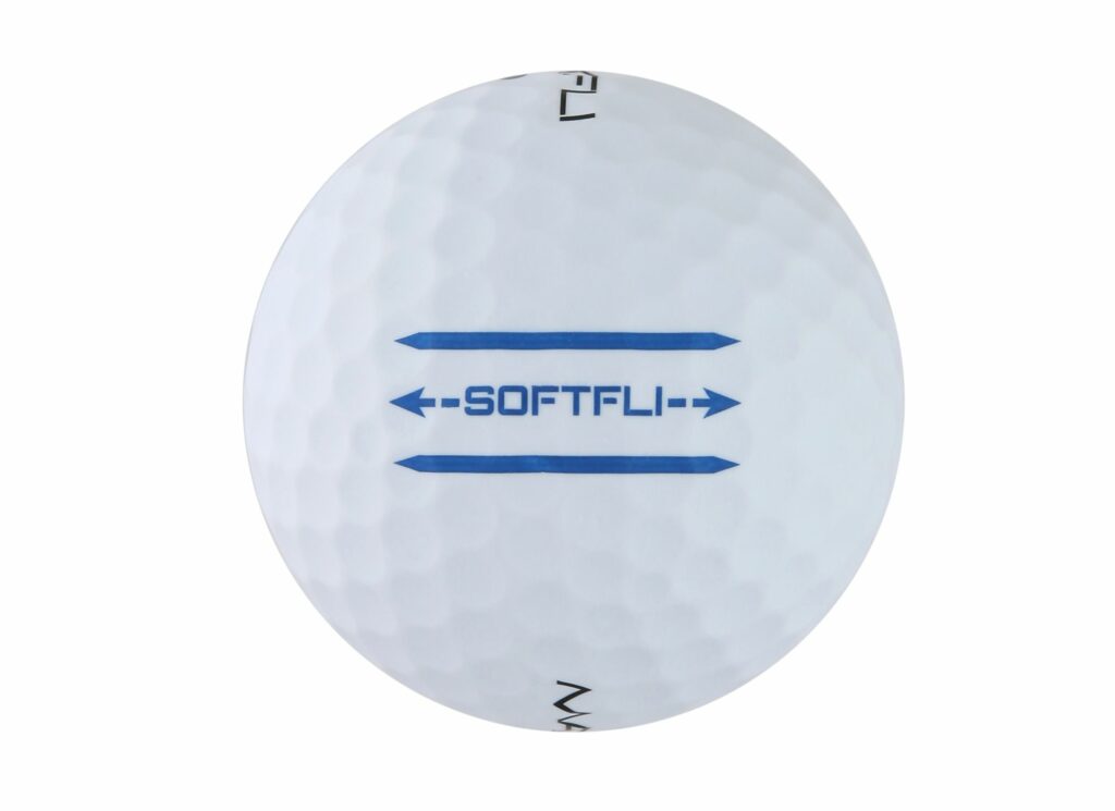 maxfli softfli golf ball side view