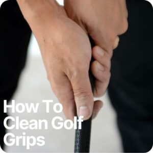 man holding a clean golf grip