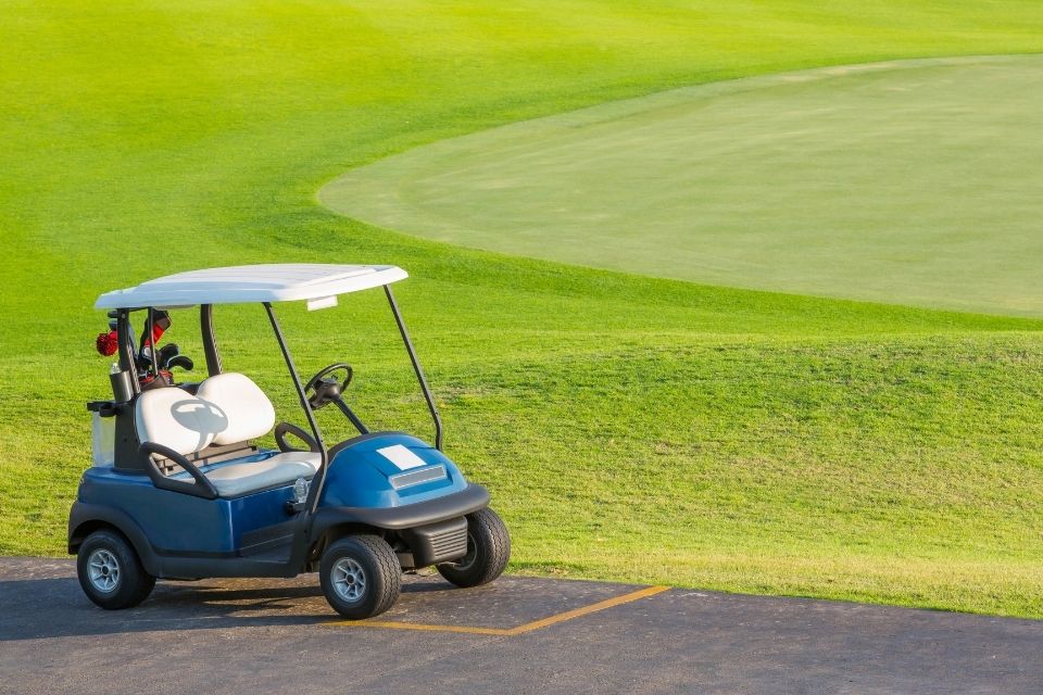 golf cart on solid ground