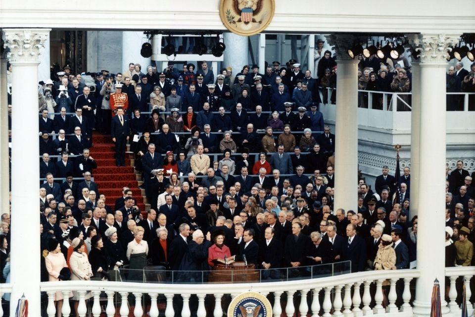 Richard Nixon being inaugurated