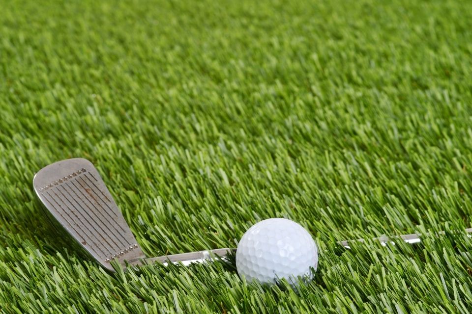 Gap wedge laying in grass