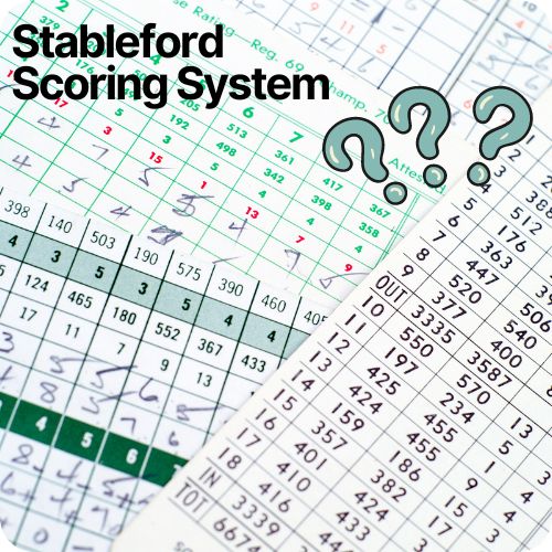 Stableford scoring system on golf scorecard