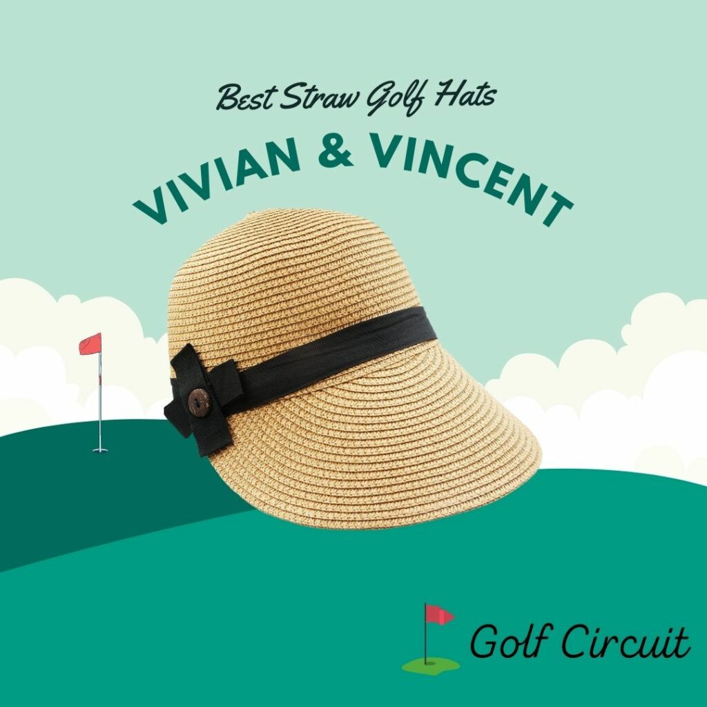 Vivian and Vincent straw golf hat