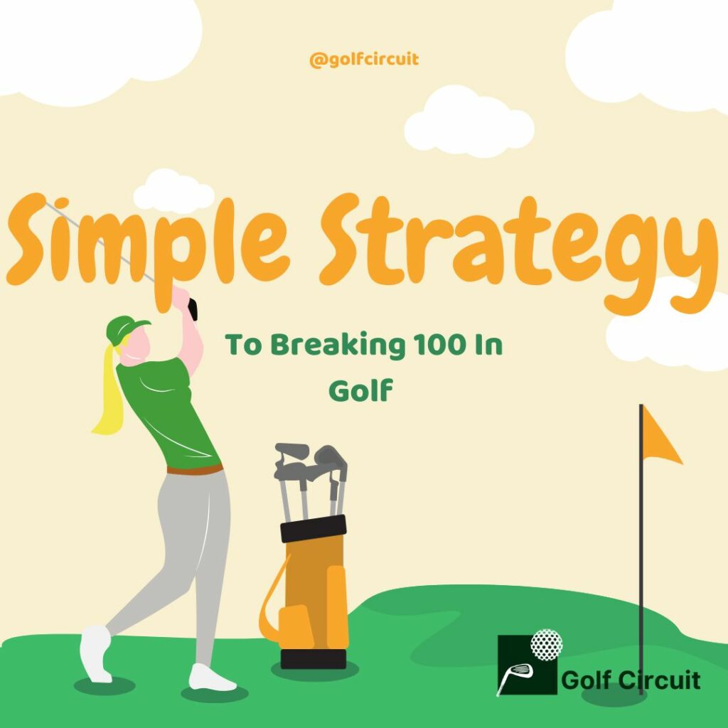 Simple strategy to break 100 in golf graphic