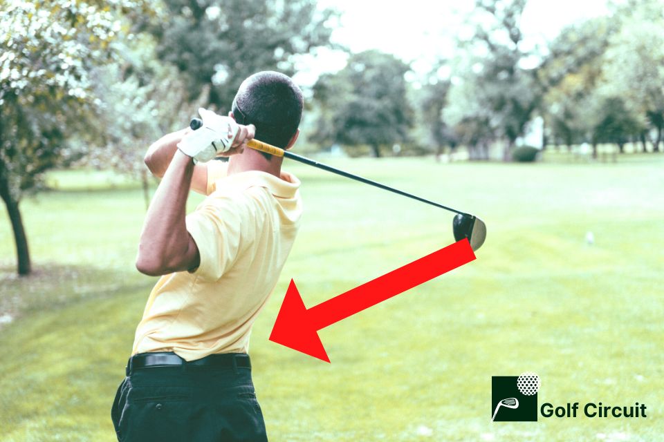 Hip flexion is a major part of shallowing the golf club