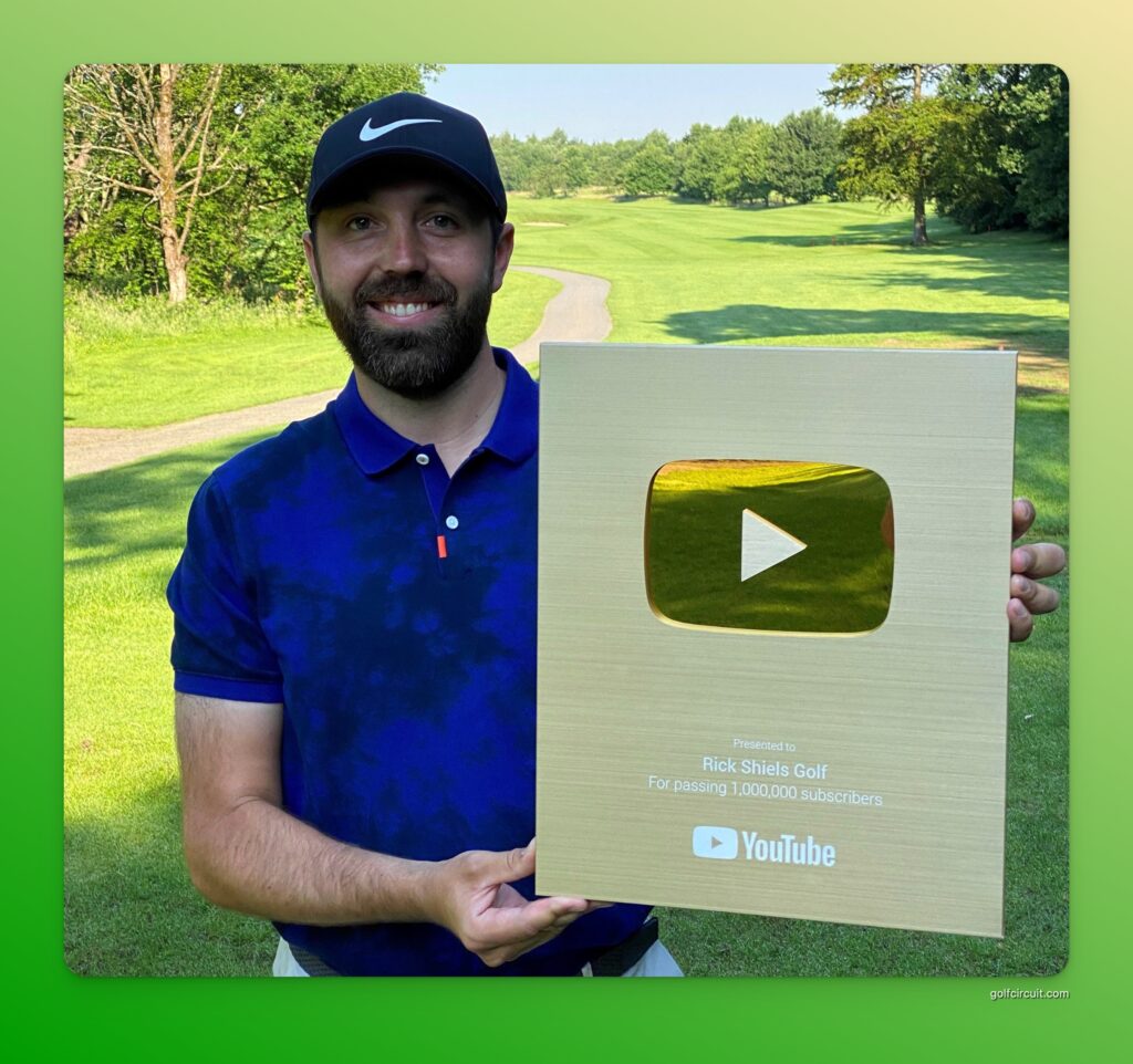 rick shiels net worth holding a youtube plaque