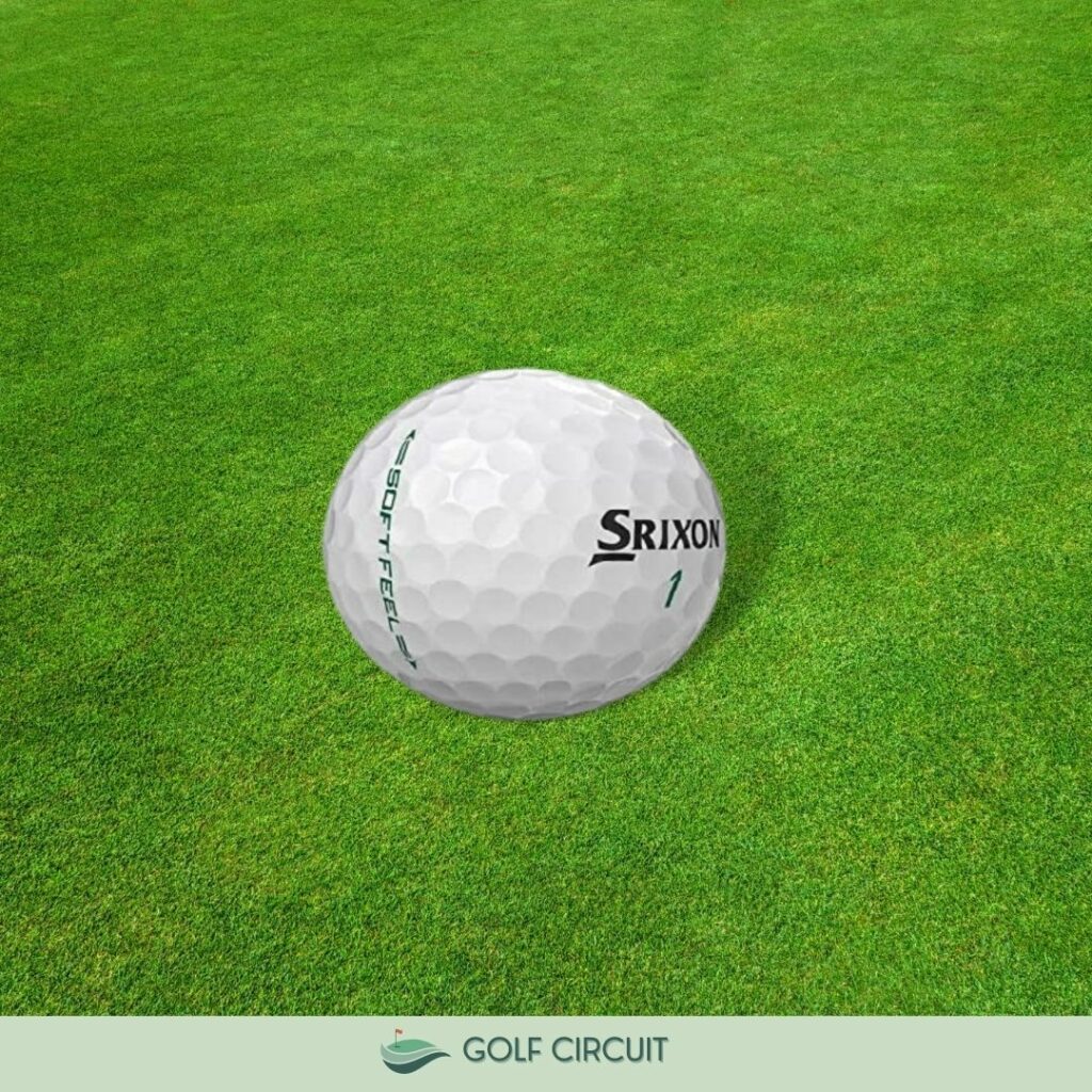 srixon softfeel golf ball on grass