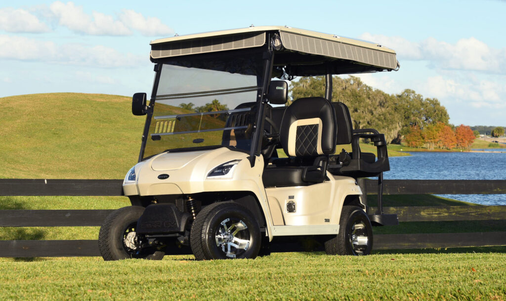 star ev golf cart on grass